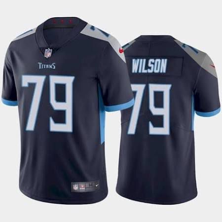 Men Tennessee Titans #79 Isaiah Wilson Nike Navy Vapor Limited NFL Jersey